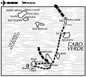 mapa de Al ritmo de Cabo Verde 10 días