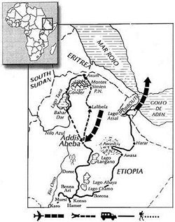 mapa de El Reino de Saba