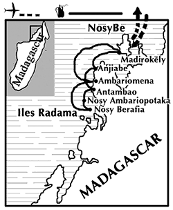 mapa de Madagascar Playa