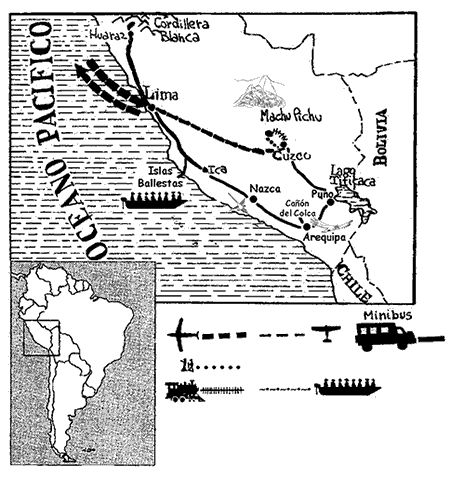mapa de Perú en grupo