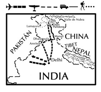 mapa de Tibet Indio: El corazón del Himalaya. Grupo