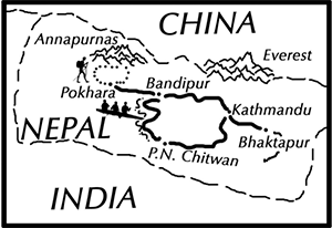 mapa de Nepal Aventura Confort. Grupo
