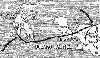 mapa de Papua Trek