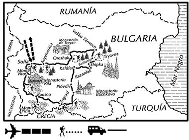 mapa de Bulgaria
