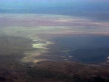 Lago Natrón desde la avioneta, Tanzania: Tanzania