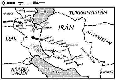 mapa de Irán Grupo